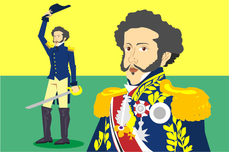 Domitila conheceu d. Pedro I em 1822 e manteve um caso com ele até o ano de 1829. Teve cinco filhos com o imperador.