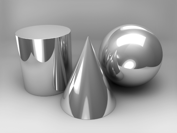 Cilindro, cone e esfera são os principais sólidos de revolução.