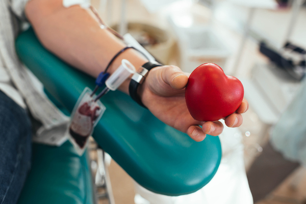 A doação de sangue é um ato de amor ao próximo.