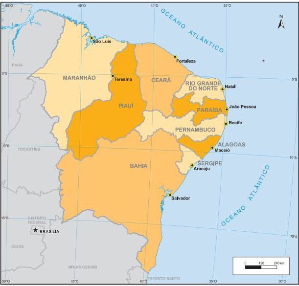 Mapa político da espanha com fronteiras com fronteiras de regiões