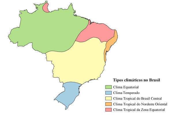 Mapa do Brasil por climas