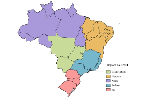 Mapa do brasil norte nordeste sul sudeste centro oeste Mapa Do Brasil Estados Capitais Regioes Biomas