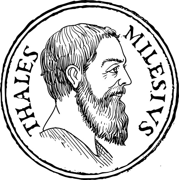 Tales de Mileto é considerado o primeiro filósofo. [1]