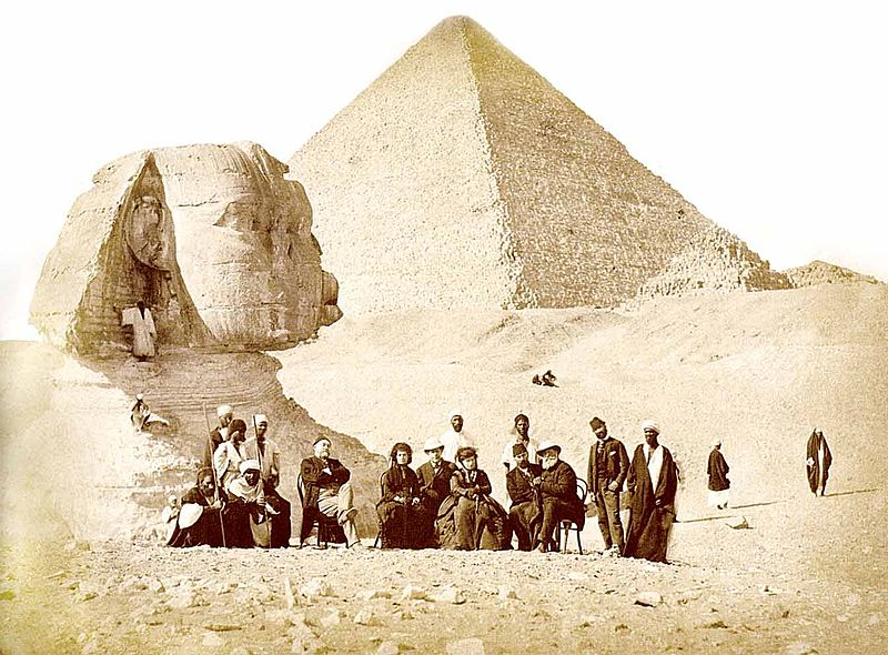 Dom Pedro II em viagem pelo Egito, em 1871. Ele era um grande admirador da cultura e da História. 