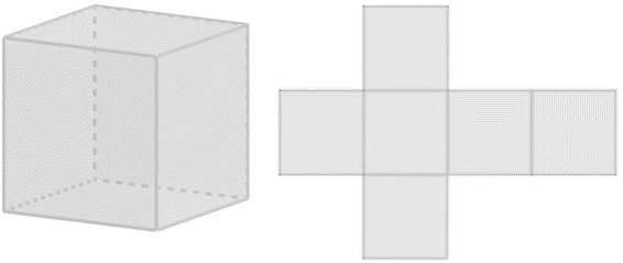 Processo de triangulação do poliedro planifi cado.