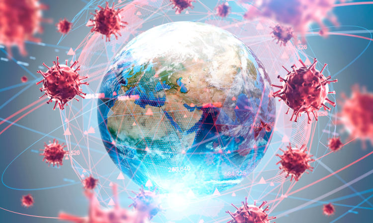 O SARS-CoV-2 é um coronavírus que se espalhou rapidamente por todo o planeta.