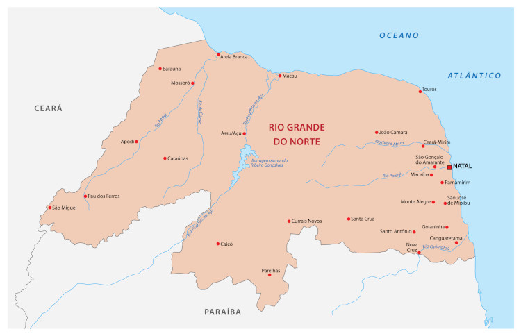 Rio Grande do Norte: mapa, capital, sigla, bandeira