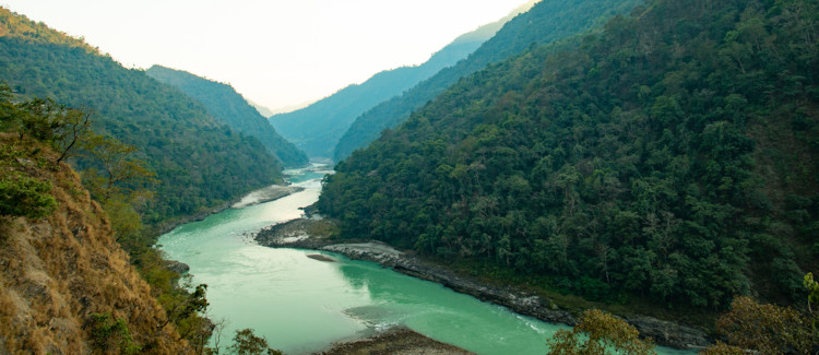 A região da nascente do Ganges, localizada em uma região montanhosa no norte indiano, ainda é bastante preservada.