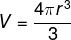 Fórmula para o cálculo do volume da esfera
