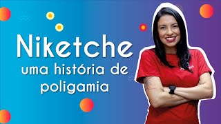 Professora ao lado do texto"Niketche – uma história de poligamia"