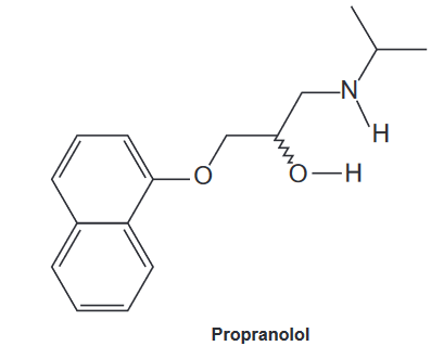  Estrutura molecular de propranolol