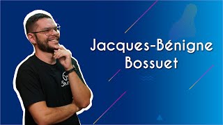 Professor ao lado do texto"Jacques-Bénigne Bossuet"