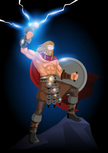 Thor era um dos deuses mais conhecidos da mitologia nórdica e considerado o deus do trovão.