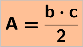 Fórmula da área do triângulo retângulo