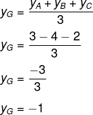 Cálculo da coordenada yG do baricentro de um triângulo