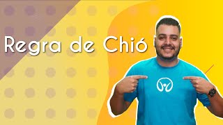 "Regra de Chió" escrito sobre fundo amarelo ao lado da imagem do professora