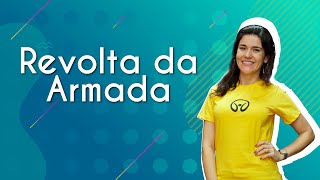 Professora ao lado do texto"Revolta da Armada"