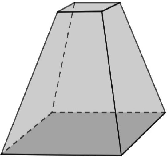Ilustração de um tronco de pirâmide em cinza-claro.