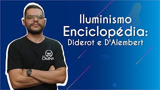 Professor ao lado do texto"Iluminismo Enciclopédia: Diderot e D'Alembert"