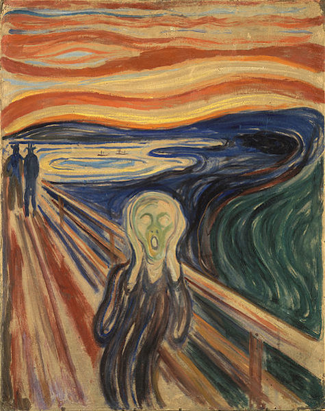 “O grito”, pintura expressionista de Edvard Munch.