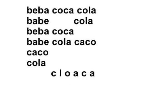 APoema concreto “Beba Coca-Cola”, de Décio Pignatari