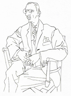 “Retrato de Igor Stravinsky”, Pablo Picasso.