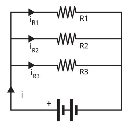 Associação de resistores em paralelo.