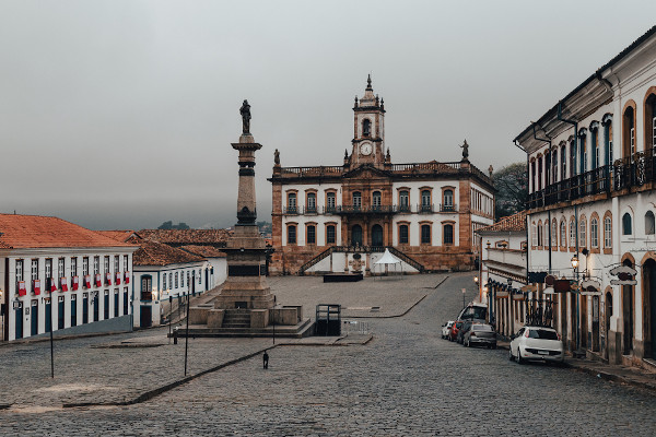 Cidade de Ouro Preto, palco da Inconfidência Mineira