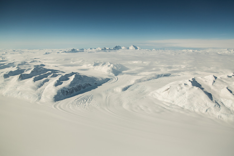 Paisagem natural na Antártida.