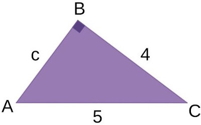  Triângulo com lados medindo 4 e 5