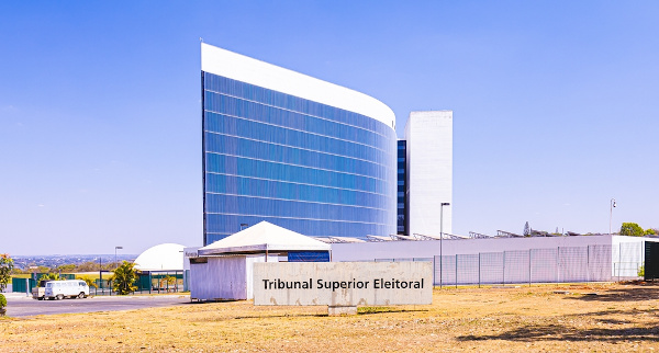 Vista do Tribunal Superior Eleitoral (TSE), o órgão responsável organizar e conduzir o sistema eleitoral do Brasil.