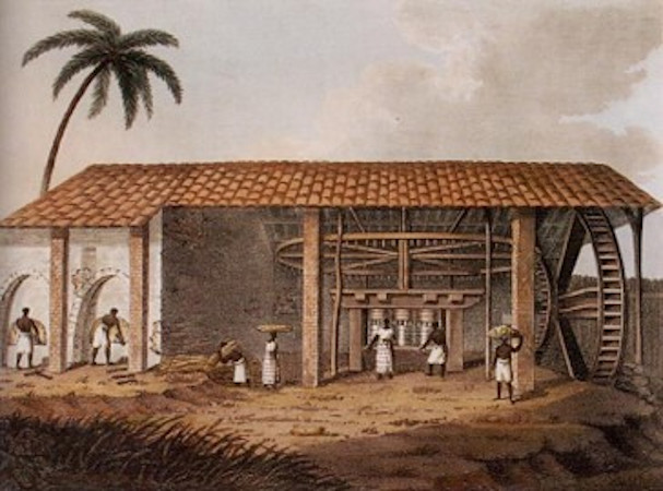 Engenho de açúcar, no Nordeste brasileiro, 1816.