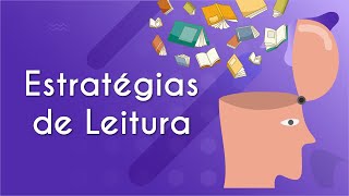 Ilustração representando Estratégias de leitura ao lado do escrito"Estratégias de leitura".