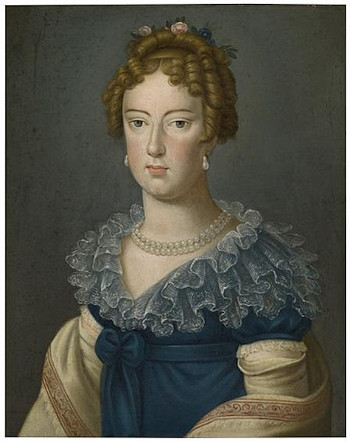 Pintura retratando a imperatriz Maria Leopoldina.