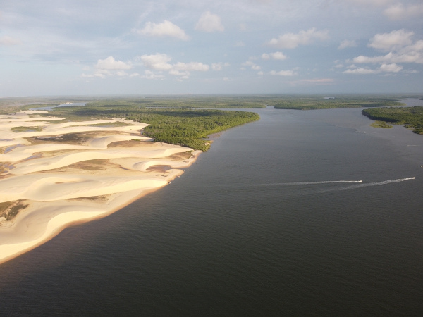 Delta do Rio Parnaíba, no Piauí, na região Nordeste do Brasil.