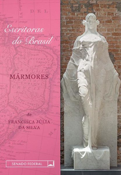 Capa do livro “Mármores”, de Francisca Júlia, publicado pela Biblioteca do Senado Federal.