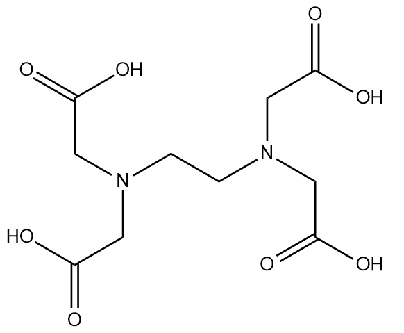  Estrutura do EDTA (ácido etilenodiamino tetra-acético)