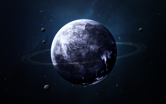 Planeta Netuno, um dos oito planetas do Sistema Solar.