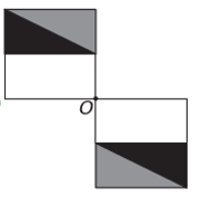 Figura geométrica em resolução de questão do Enem sobre simetria.