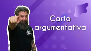 Professor ao lado do escrito "Carta argumentativa".