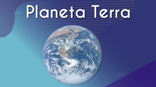 Planeta Terra em fundo azul