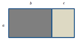  Dois retângulos unidos formando um retângulo maior.