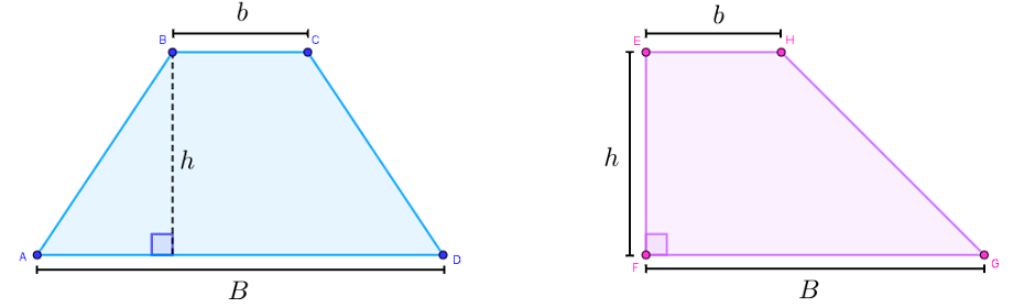 Trapézio com suas medidas em destaque para explicar como calcular a área desse polígono.