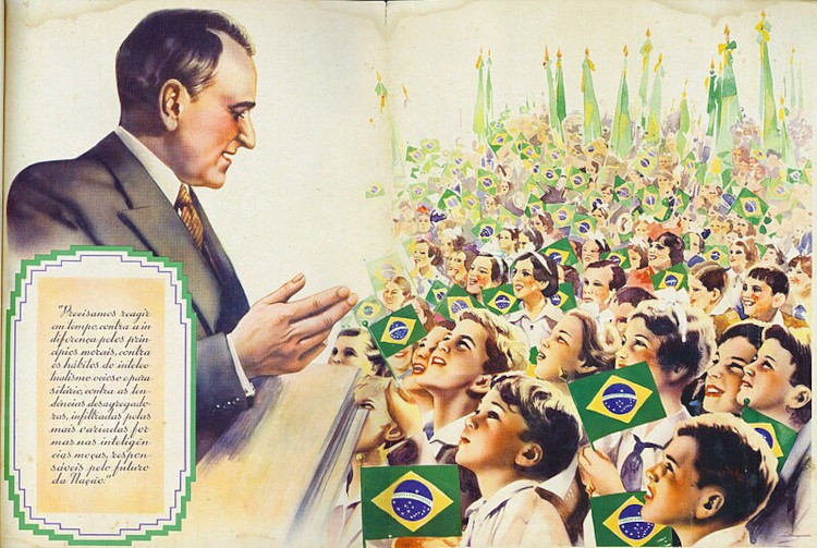Imagem criada e divulgada pelo DIP, enaltecendo a figura de Vargas na sociedade brasileira.