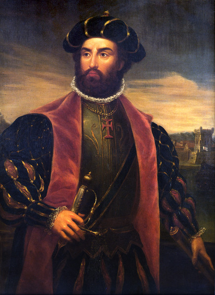 Retrato de Vasco da Gama, importante nome das Grandes Navegações portuguesas.