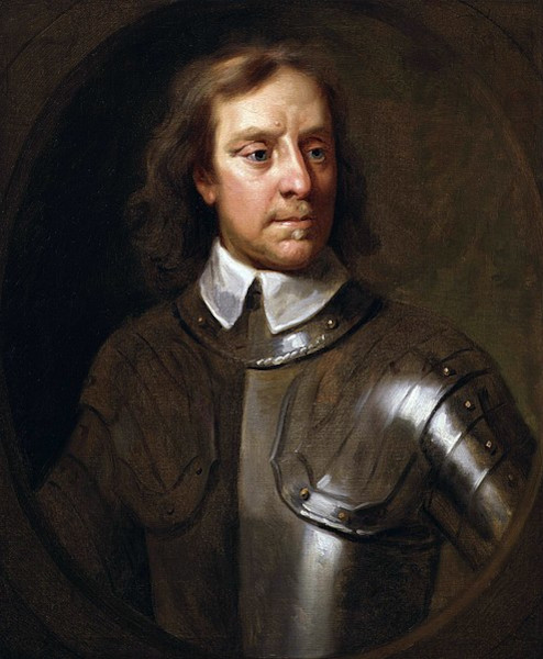 Retrato de Oliver Cromwell, líder na Revolução Puritana.
