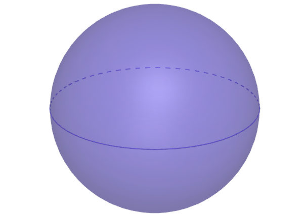 Ilustração da superfície de uma esfera