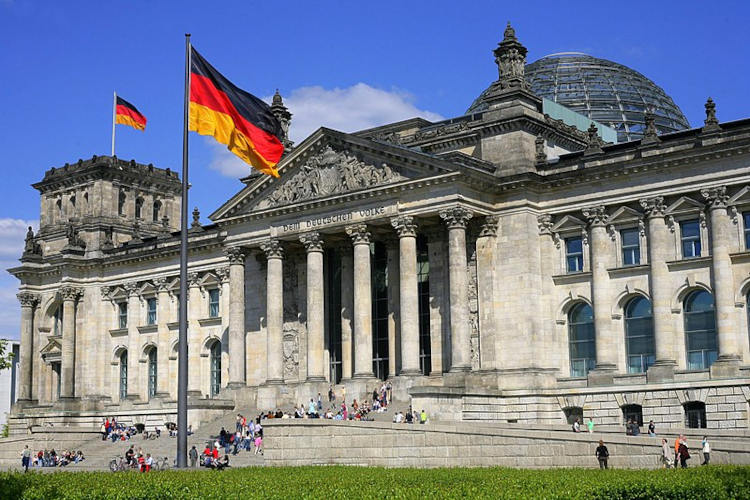 Edifício do Parlamento alemão.