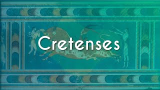 Escrito"Cretenses" Próximo ao Fresco de origem Cretense.