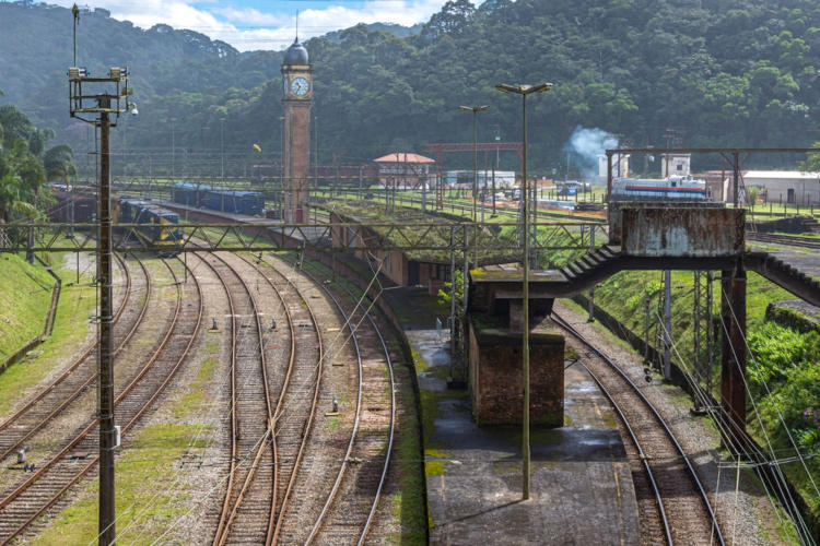 Vista da Vila Ferroviária de Paranapiacaba, em Santo André (SP), construída na Era Vitoriana.